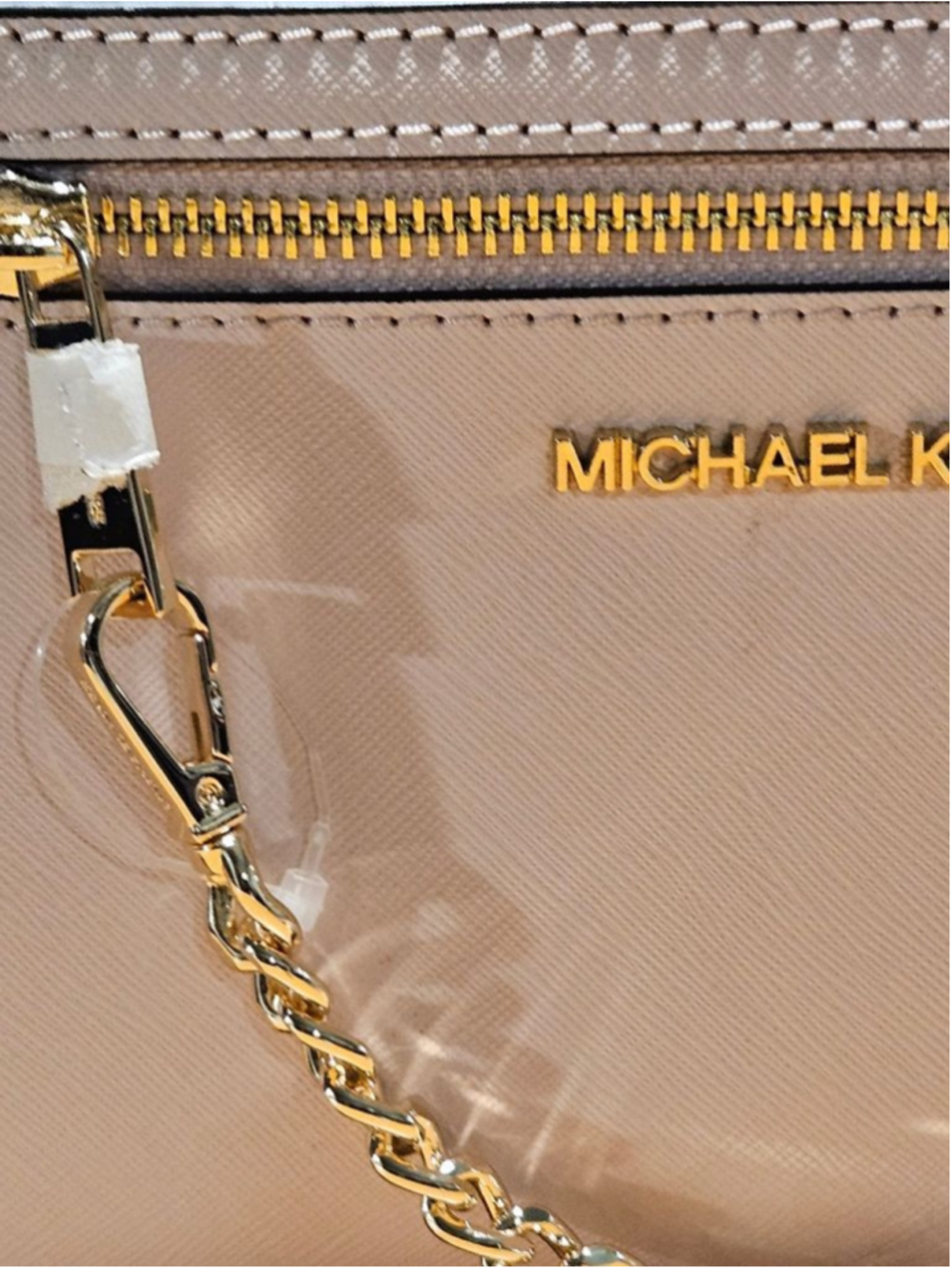 Michael Kors Crossbody Bag One Size Pink with Gold Chain - Picture 15 of 16
